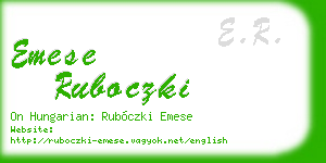 emese ruboczki business card